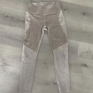 Light and Dark Beige Outdoor Voices Leggings